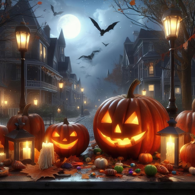 Fondo de Halloween para tus publicaciones de redes sociales de banners de diseño