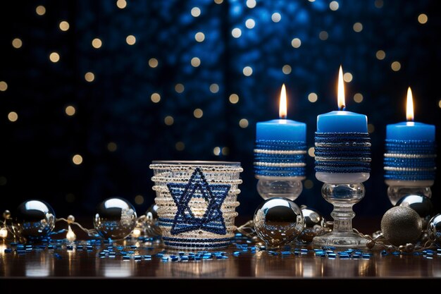 Foto fondo de hanukkah y espacio de copia