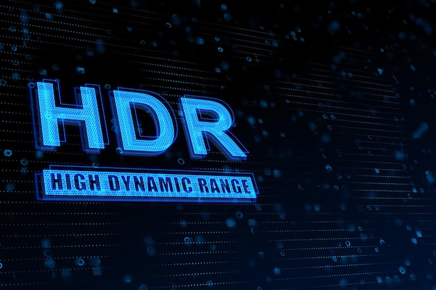 Fondo HDR azul brillante creativo con maqueta de lugar Diseño y concepto de información Renderización 3D