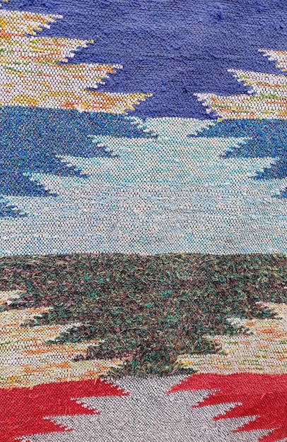 fondo hecho a mano retro alfombra colorido primer plano