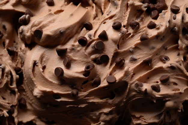 Fondo de helado de virutas de chocolate