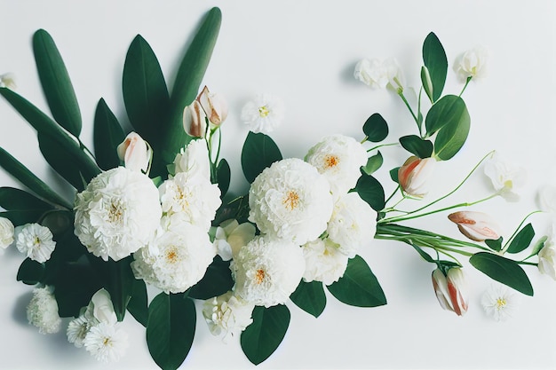 Fondo de hermosa flor blanca