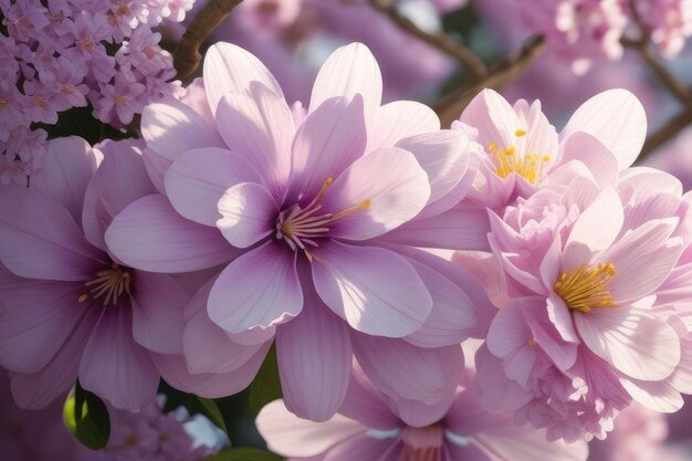 Fondo hermoso de flores rosadas