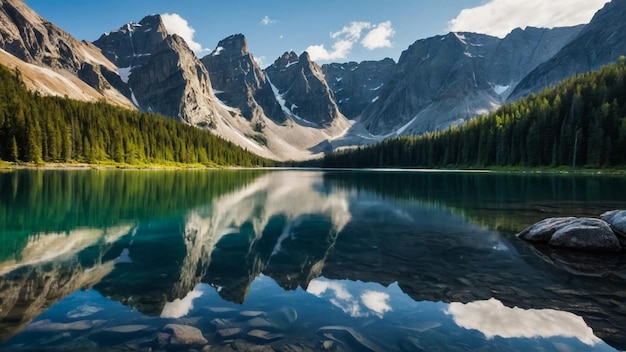 Foto el fondo del hermoso paisaje de la montaña