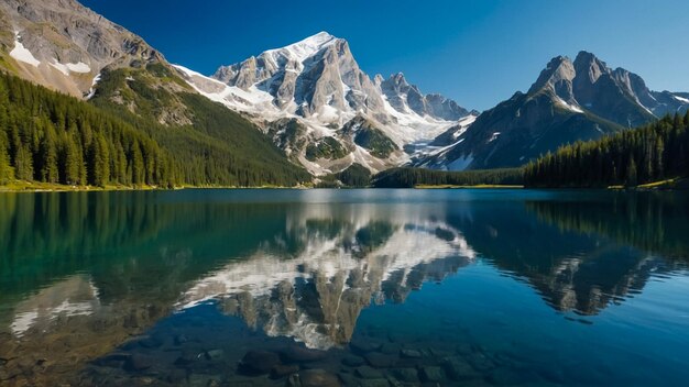 Foto el fondo del hermoso paisaje de la montaña