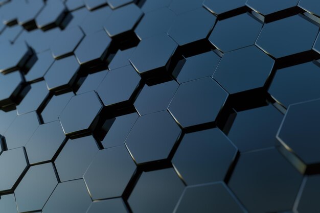 Fondo hexagonal abstracto como imágenes jpg creadas en 3D para su uso como fondos en sitios web video