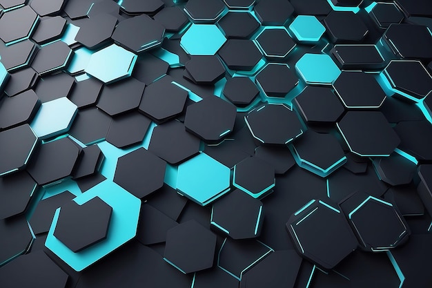 Fondo hexagonal abstracto Tecnología diseño poligonal Minimalismo futurista digital Vector