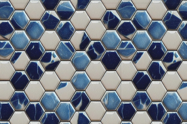 Foto fondo hexagonal azul y blanco