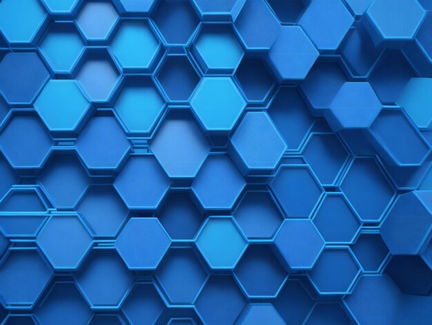 fondo hexagonal azul con muchos hexágonos