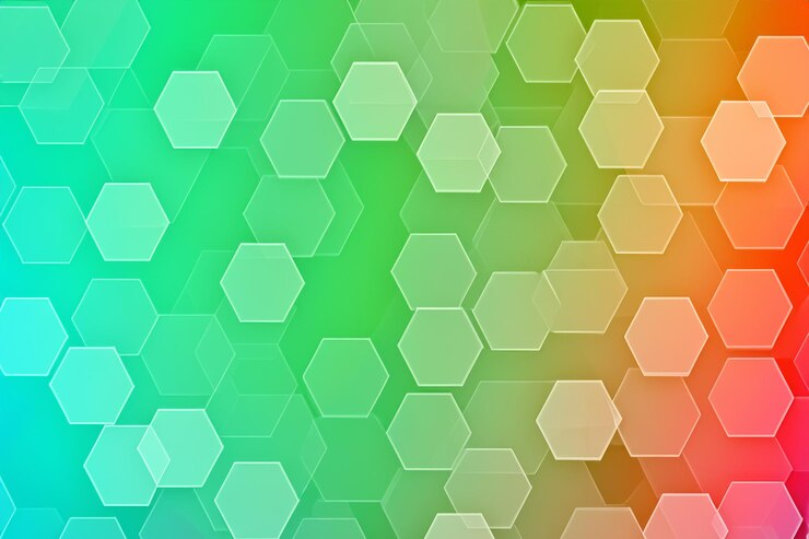 Foto fondo hexagonal de colores con gradiente