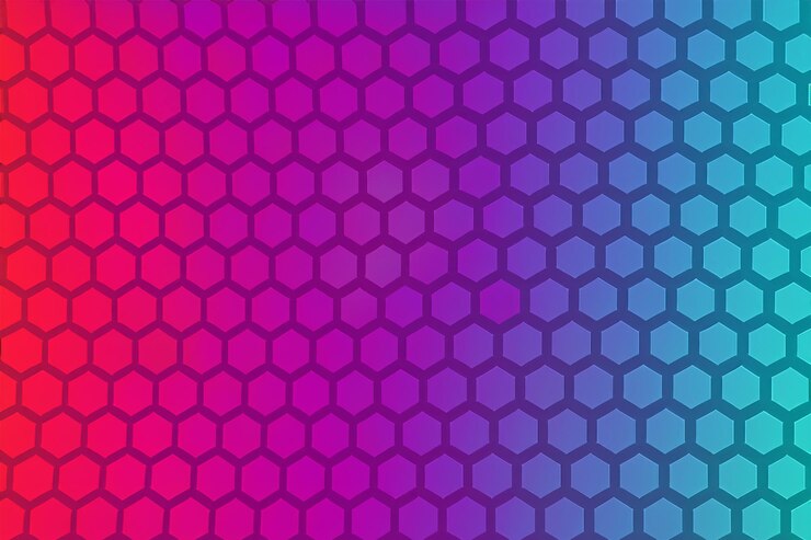 Foto fondo hexagonal de colores con gradiente