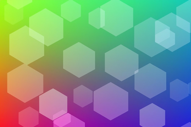 Fondo hexagonal de colores con gradiente