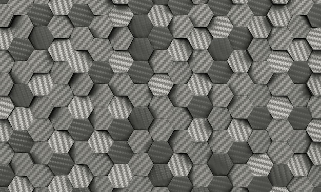 Fondo hexagonal de fibra de carbono