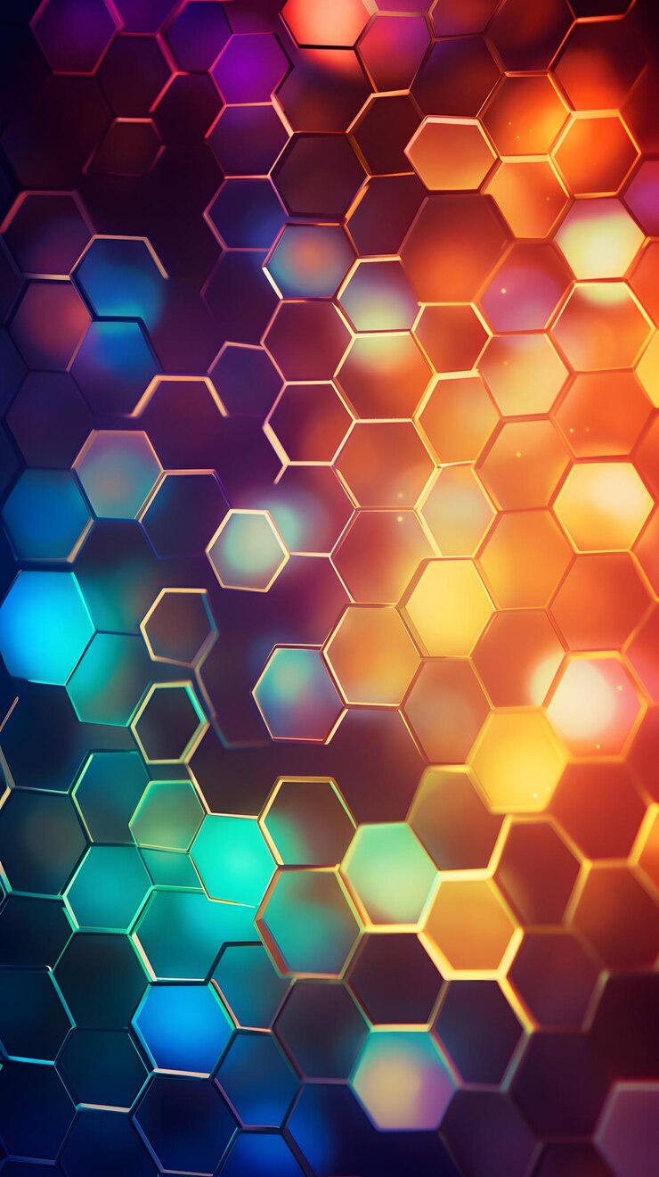 Foto fondo hexagonal en forma de bokeh