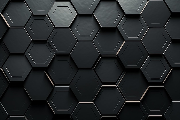 Foto fondo hexagonal de gradiente negro