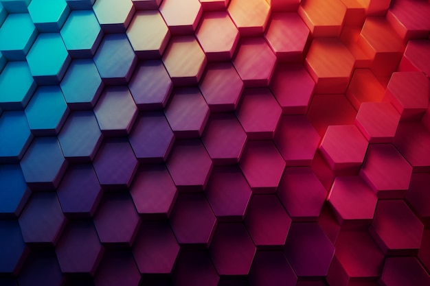 Fondo hexagonal con gradiente
