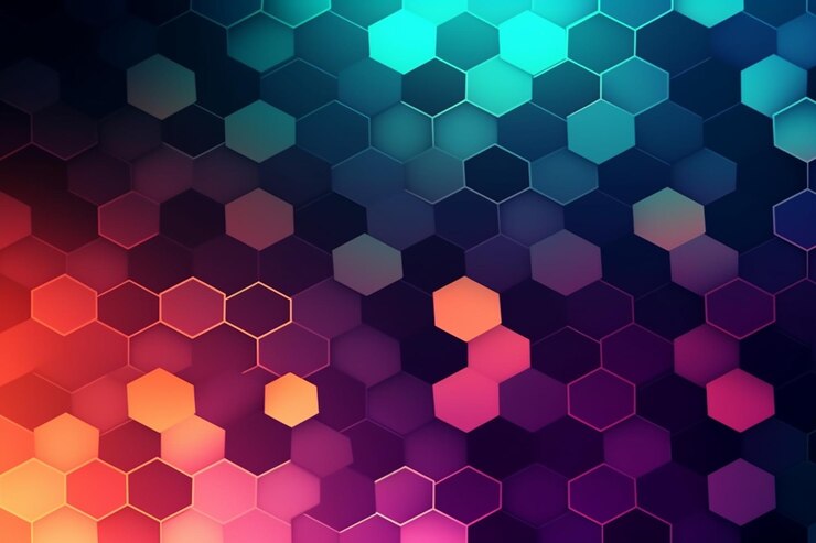 Foto fondo hexagonal con gradiente