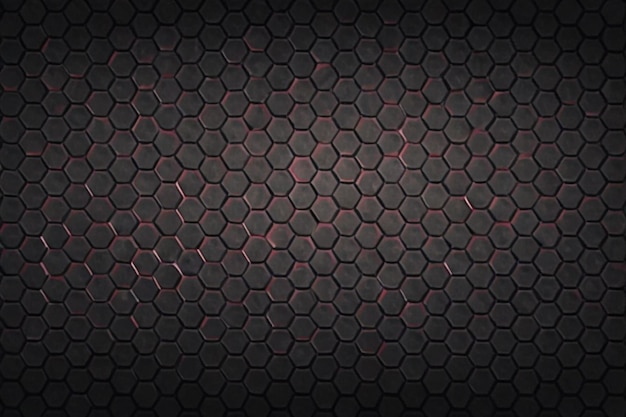 Fondo hexagonal con ilustración 3d de textura real