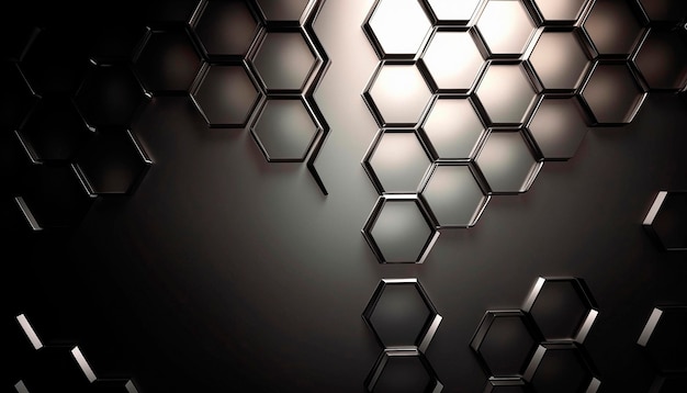 Fondo hexagonal profesional