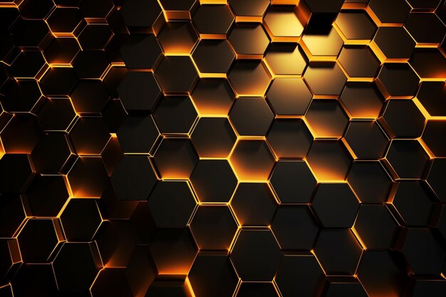 Fondo hexagonal tecnológico en colores oscuros