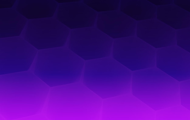 Fondo de hexágono 3D abstracto violeta