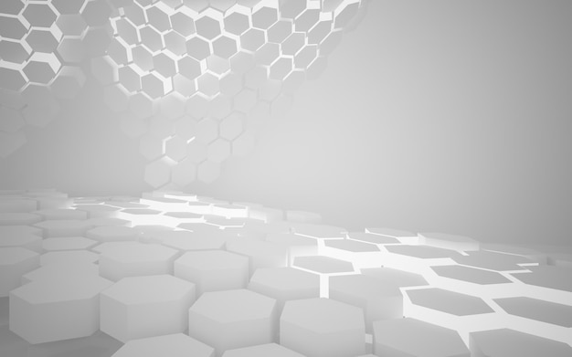 Un fondo de hexágonos blancos con hexágonos