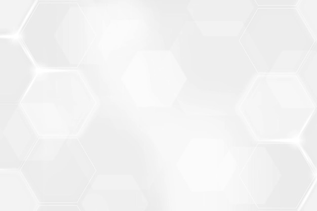 Fondo de hexágonos blancos con un patrón de hexágono