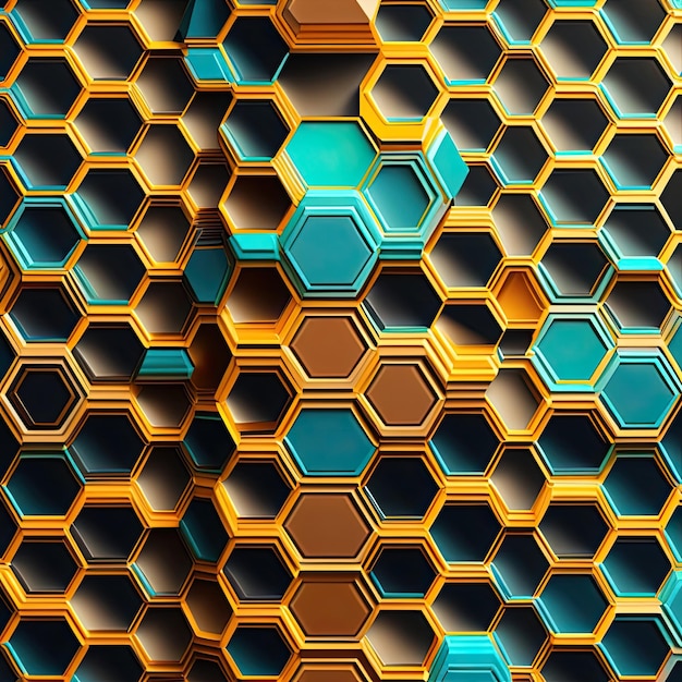 Fondo de hexágonos sin costuras