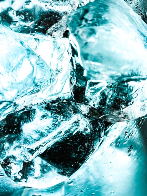 Fondo de hielo abstracto Los cubitos de hielo se sienten frescos en los días calurosos El hielo es indispensable en verano