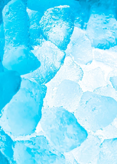 Fondo de hielo abstracto Los cubitos de hielo se sienten frescos en los días calurosos