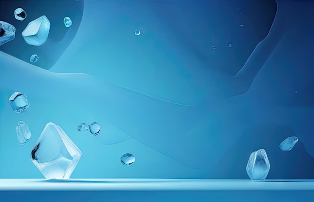 fondo de hielo azul