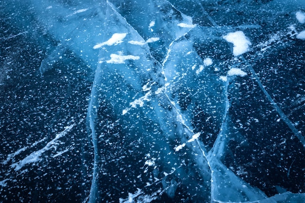 Foto fondo de hielo en el lago baikal rusia