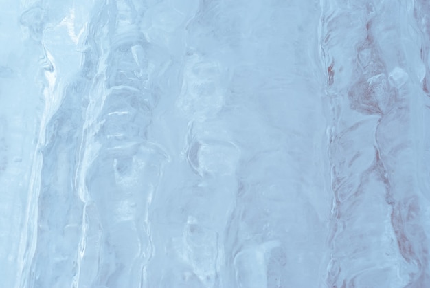 Fondo de hielo natural azul relieve borroso