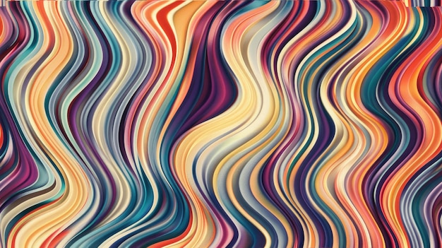 un fondo hipnotizante adornado con coloridas líneas onduladas que se mezclan sin problemas para crear un telón de fondo cautivador y sin costuras