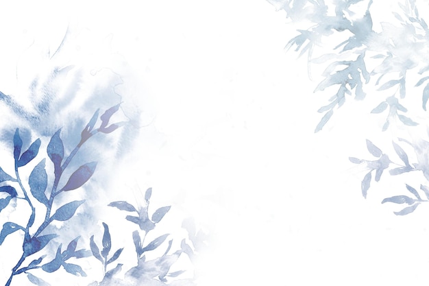 El fondo de la hoja de acuarela azul png hermosa temporada de invierno