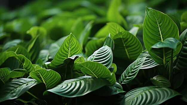 Fondo de hoja de planta de hoja de Calathea