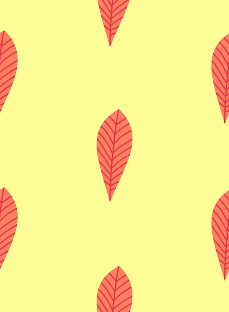 El fondo de las hojas es de color amarillo claro y tiene un patrón sin costuras.