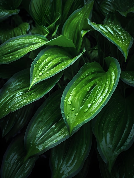 Fondo de hojas de hojas verdes en el estilo de abundancia botánica Imágenes y fondos de pantalla UHD