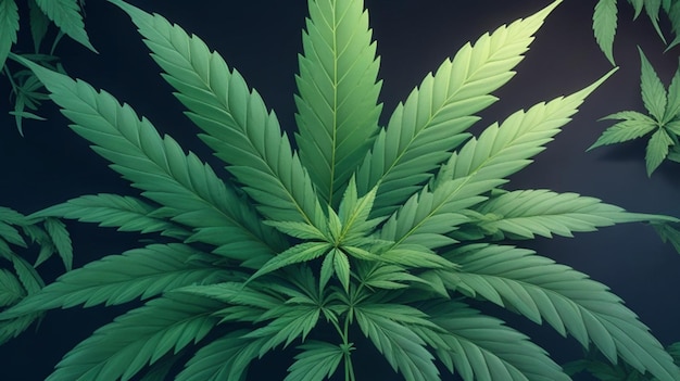 Fondo de hojas de marihuana de alta resolución