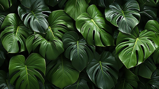 Fondo de las hojas de la planta Monstera