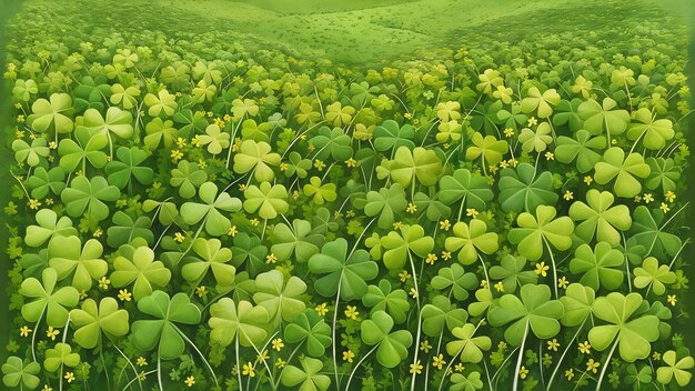 Foto fondo de hojas de trébol verde