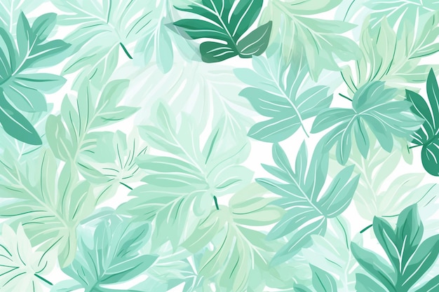 Foto fondo de hojas tropicales lineales de color verde pastel