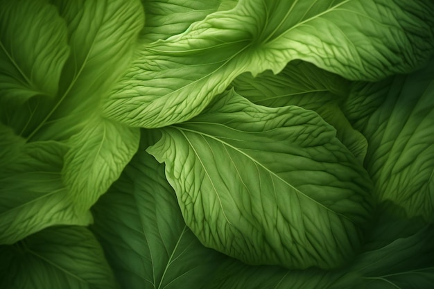 Fondo de hojas verdes de naturaleza majestuosa con gotas de agua