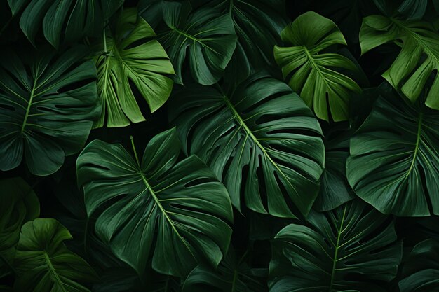 Foto fondo de hojas verdes tropicales