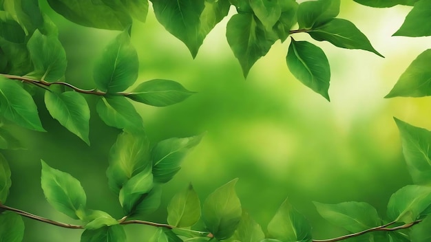 Fondo de hojas verdes