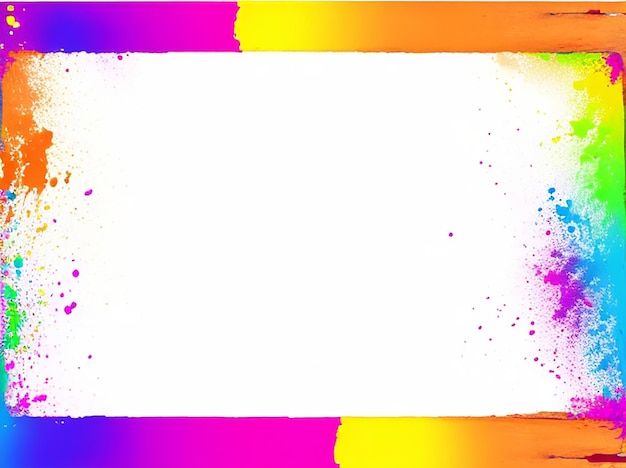Foto fondo de holi del festival del marco de colores de holi con copyspace