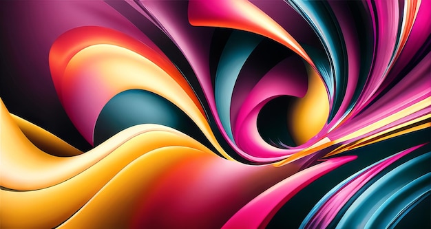 Fondo de Holi geométrico abstracto Fondo de panorama de explosión de pintura colorida. IA generada