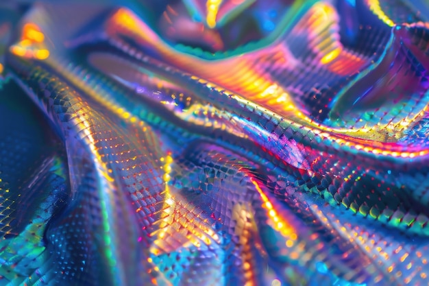 Fondo holográfico abstracto de ondas de vapor con estilo retro de los años 80