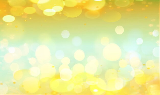 Fondo horizontal de fondo bokeh amarillo con espacio de copia para texto o imagen