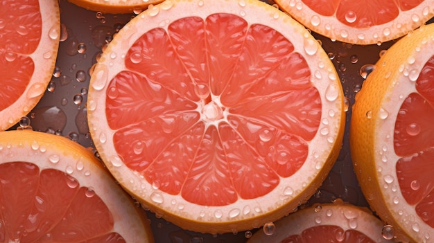 Fondo Horizontal De Fruta De Pomelo Orgánico Fresco